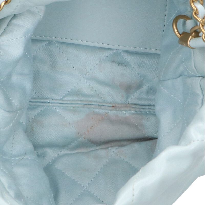 CHANEL 22 Leather Quilted Chain Shoulder Bag Size ONE SIZE