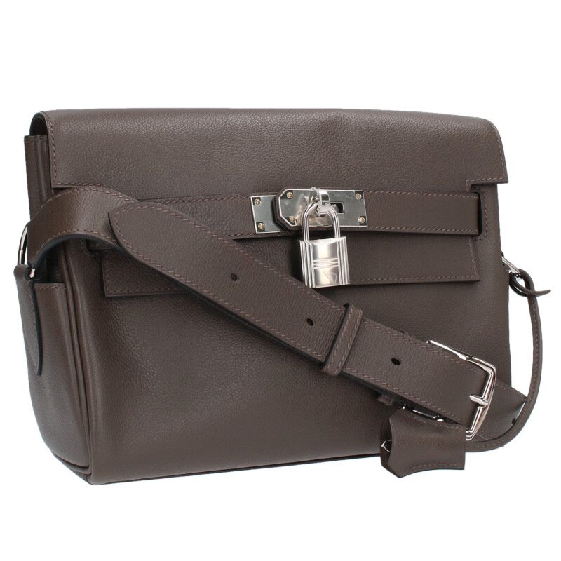 HERMES Kelly Messenger PM Shoulder Bag Beige Size ONE SIZE