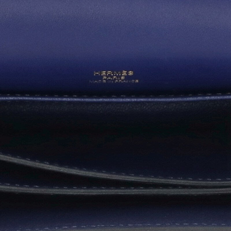 HERMES Roulis Leather Shoulder Bag Purple Size ONE SIZE