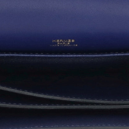 HERMES Roulis Leather Shoulder Bag Purple Size ONE SIZE
