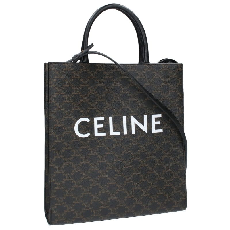 CELINE Vertical Cabas Shoulder Bag Brown Size ONE SIZE