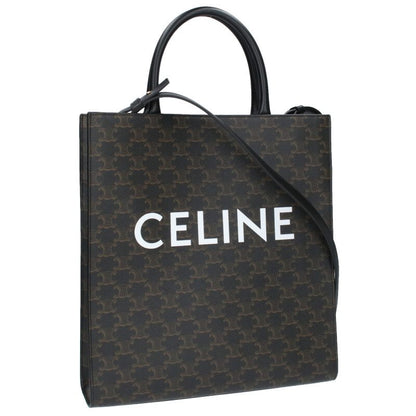 CELINE Vertical Cabas Shoulder Bag Brown Size ONE SIZE