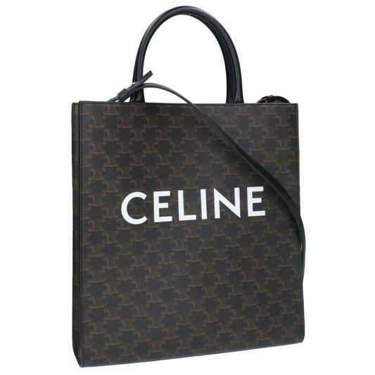 CELINE Vertical Cabas Shoulder Bag Brown Size ONE SIZE