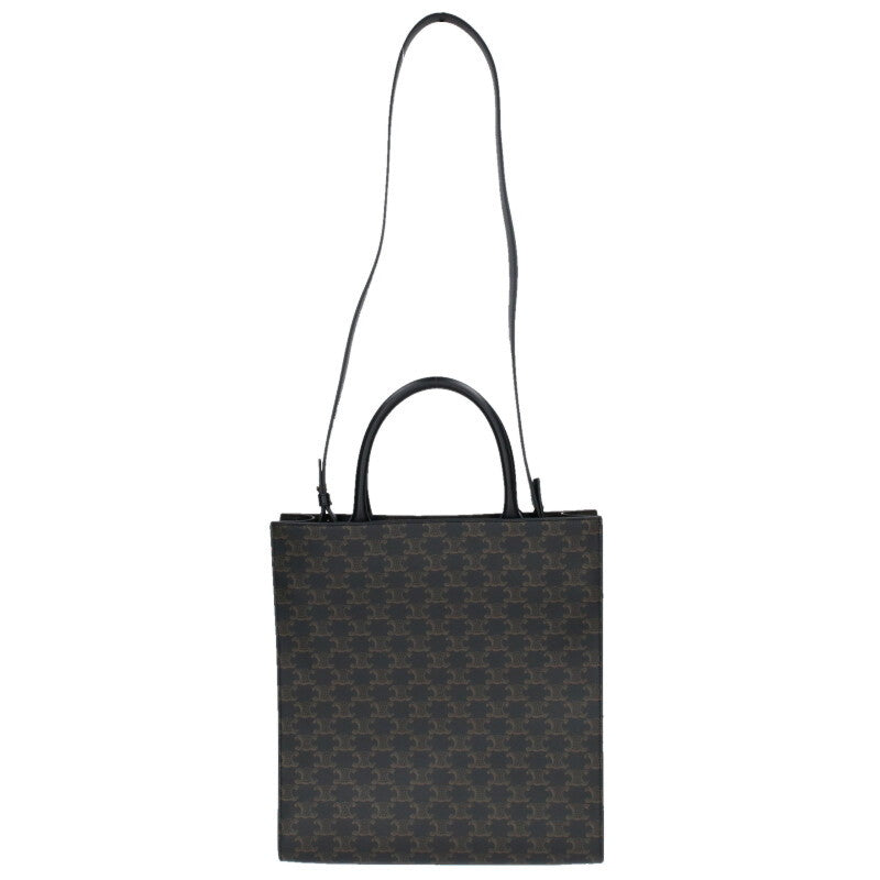 CELINE Vertical Cabas Shoulder Bag Brown Size ONE SIZE