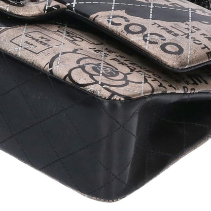 CHANEL Newspaper Matelasse Double Flap Bag Size ONE SIZE
