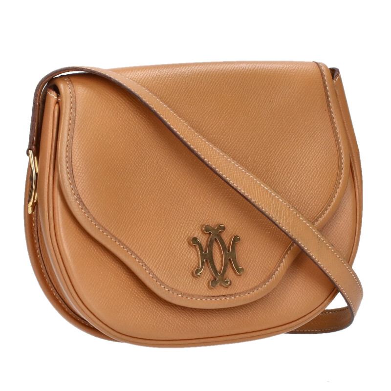 HERMES Double H Courchevel Leather GHW Bag Size ONE SIZE