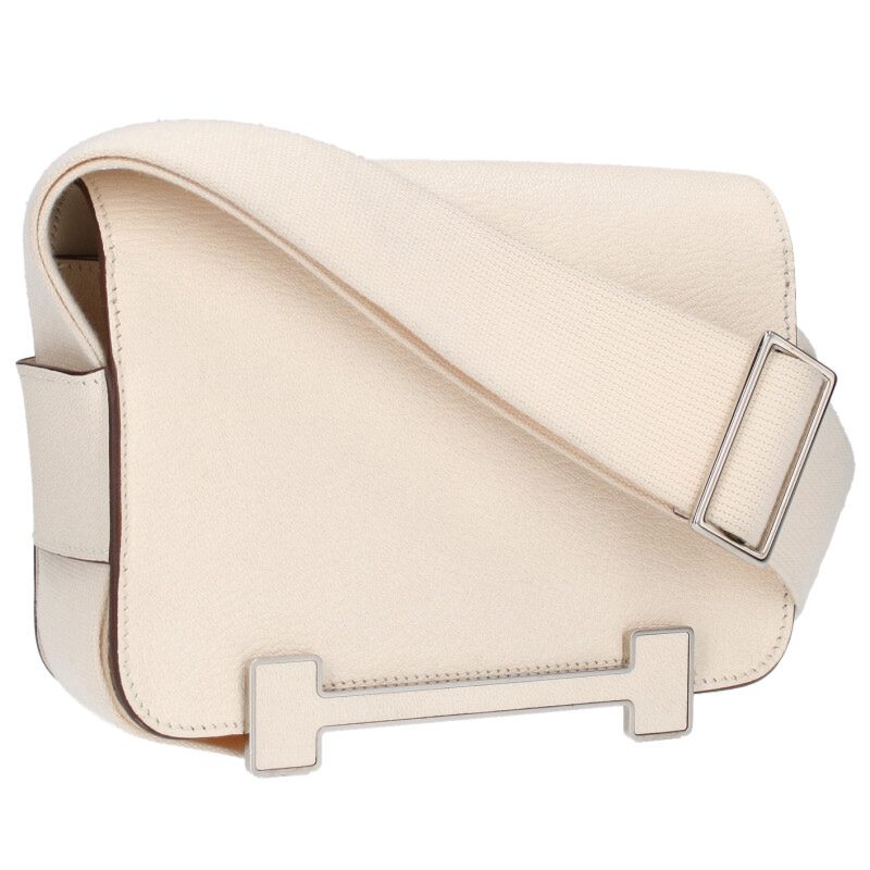 HERMES Geta U Stamp Chevre SVHW Nata Shoulder Size ONE SIZE