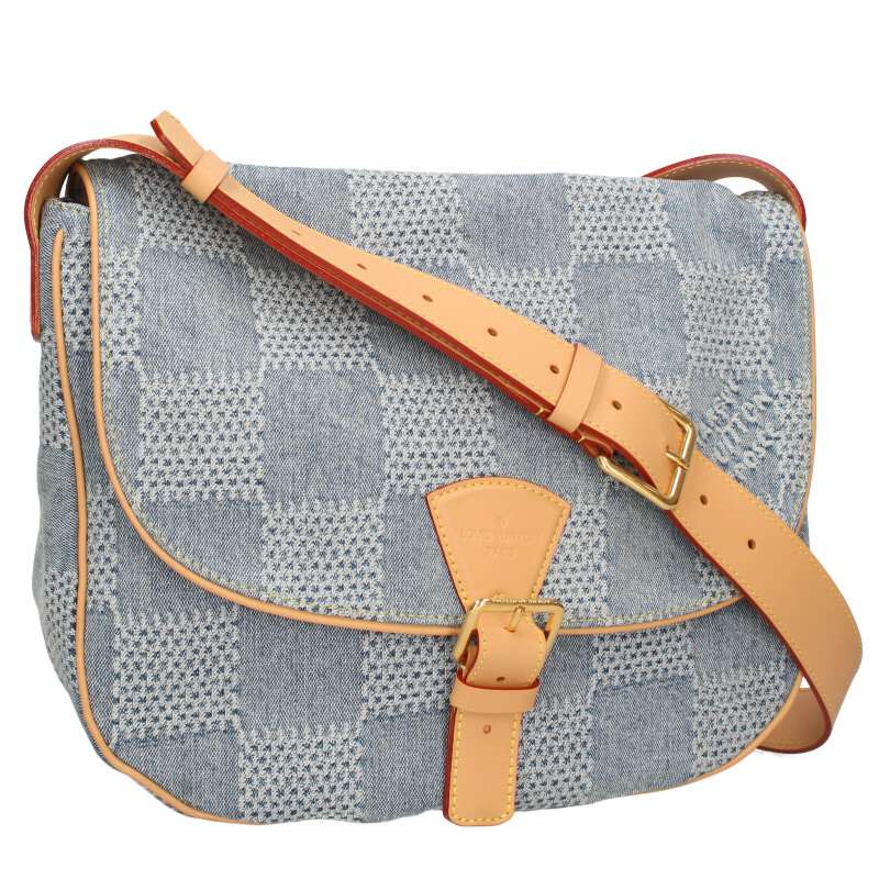 LOUISVUITTON Montsouris Messenger Damier Denim Bag Size MM
