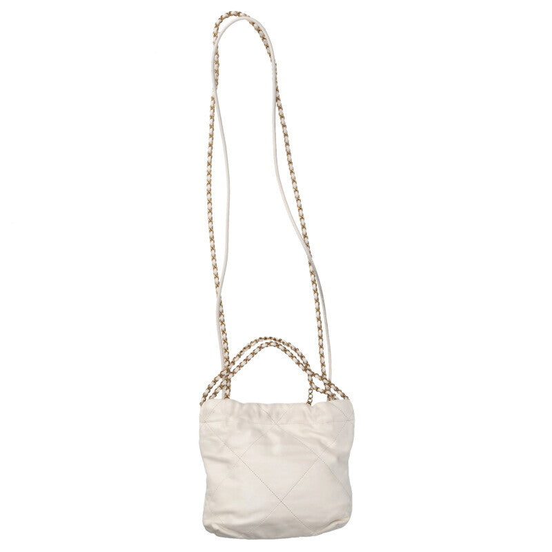 CHANEL 22 Lambskin Chain Leather Shoulder Bag Size ONE SIZE