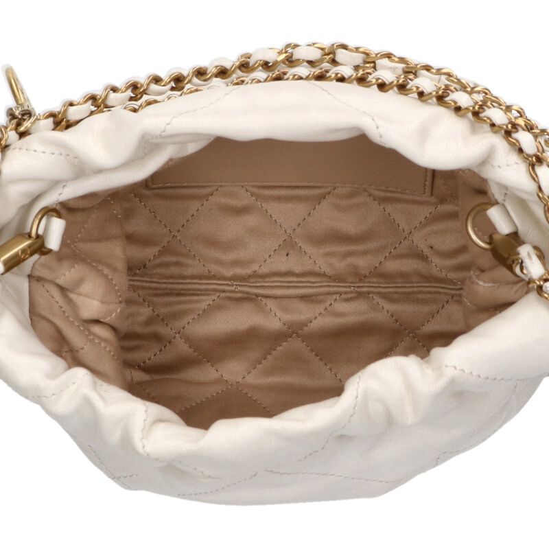 CHANEL 22 Lambskin Chain Leather Shoulder Bag Size ONE SIZE