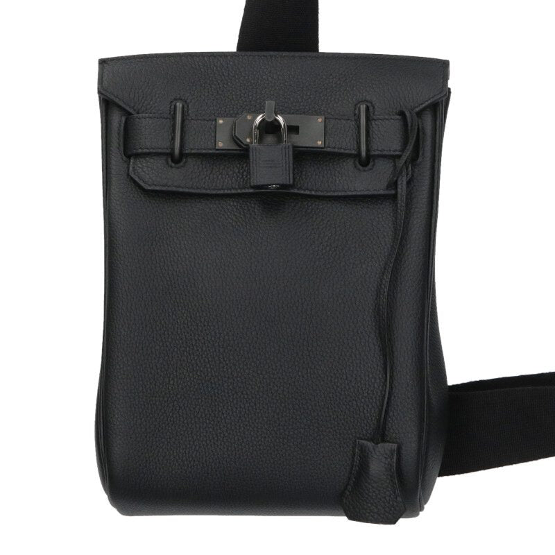 HERMES Akkad PM Togo So Black Shoulder Bag Size ONE SIZE