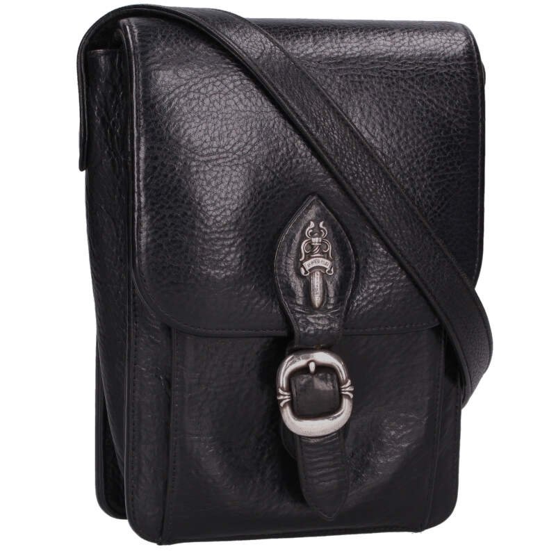 Chrome Hearts Dagger Flap Leather Shoulder Bag Size ONE SIZE