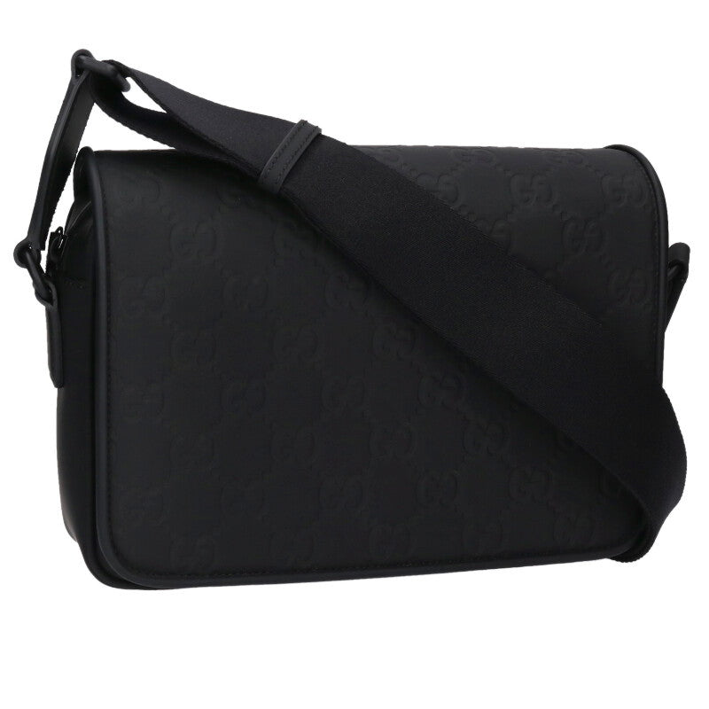 GUCCI GG Medium Messenger Shoulder Bag Black Size ONE SIZE