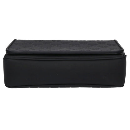 GUCCI GG Medium Messenger Shoulder Bag Black Size ONE SIZE