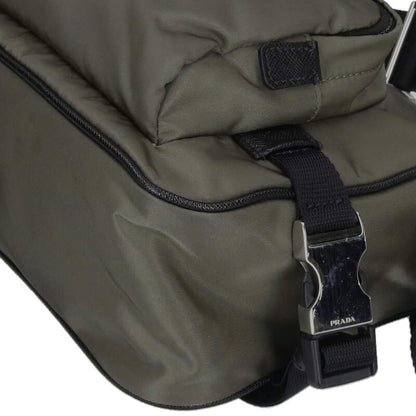 Prada Logo Shoulder Bag Green x Black