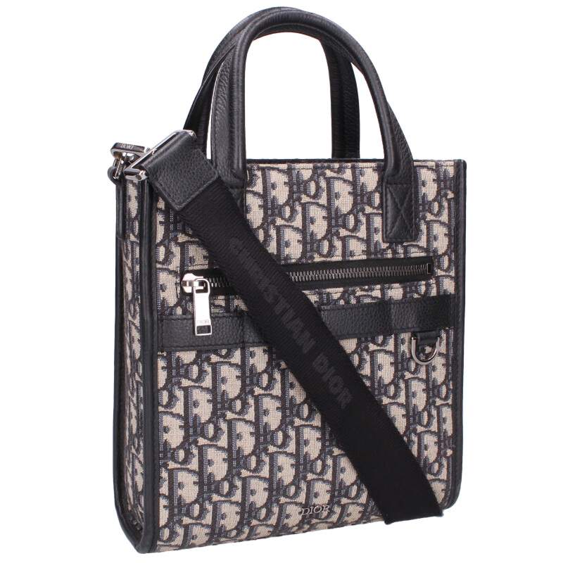 DIOR Oblíque North South Shoulder Bag Navy Size ONE SIZE
