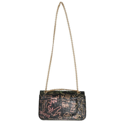 CHANEL 2.55 Graffiti Croc Double Flap Bag Size ONE SIZE