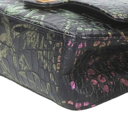 CHANEL 2.55 Graffiti Croc Double Flap Bag Size ONE SIZE