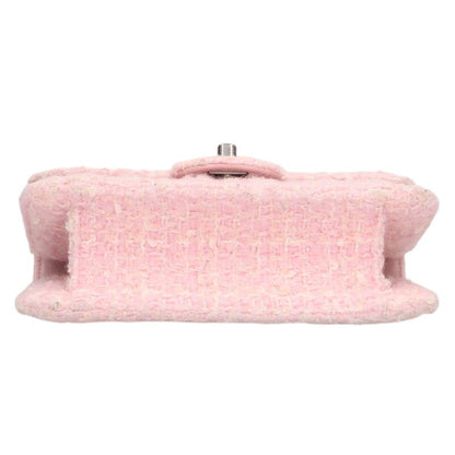 CHANEL Mini Matelassé Tweed Bag Pink Size ONE SIZE