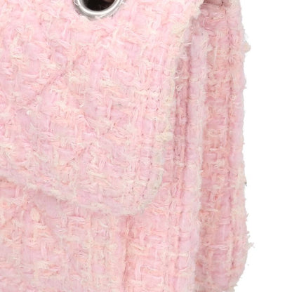 CHANEL Mini Matelassé Tweed Bag Pink Size ONE SIZE