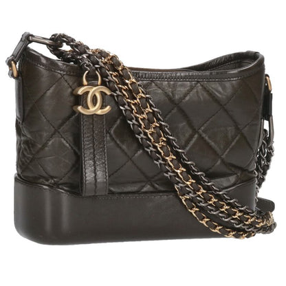 CHANEL Gabrielle Small Hobo Leather Shoulder Size ONE SIZE