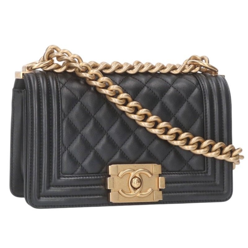 CHANEL Boy Chanel 20 Lambskin CC Chain Bag Size ONE SIZE
