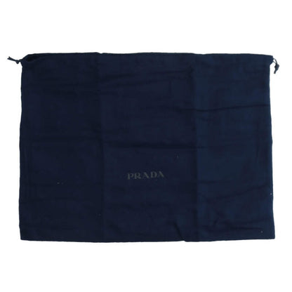 PRADA Re-Nylon Saffiano Leather Shoulder Bag Size ONE Black
