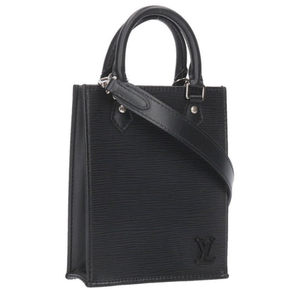 LOUISVUITTON Petite Sac Plat Epi Leather Black Size ONE SIZE