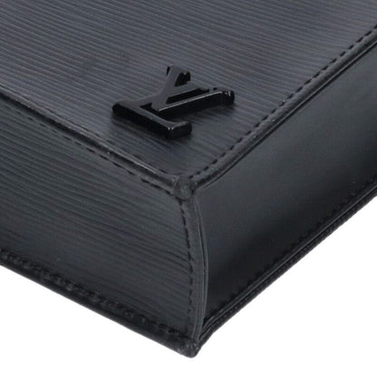 LOUISVUITTON Petite Sac Plat Epi Leather Black Size ONE SIZE