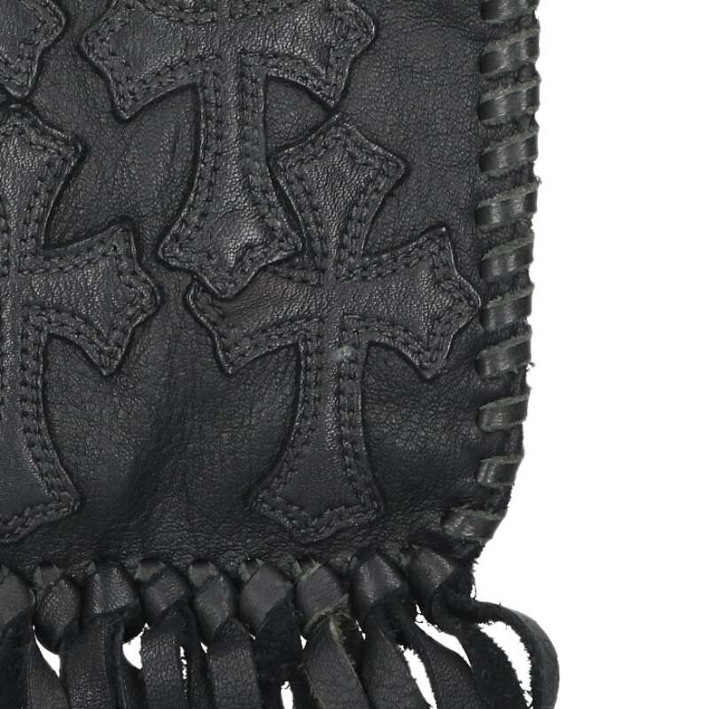 Chrome Hearts Hippie Fringe Leather Bag Black Size ONE SIZE