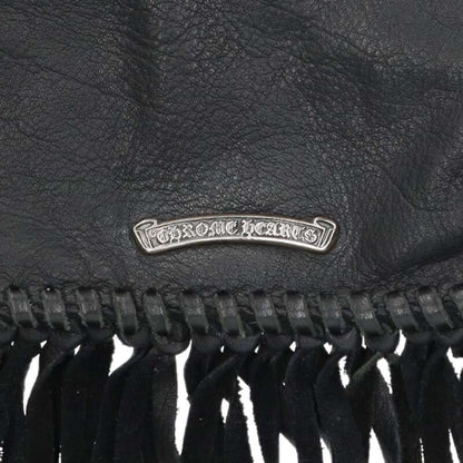 Chrome Hearts Hippie Fringe Leather Bag Black Size ONE SIZE
