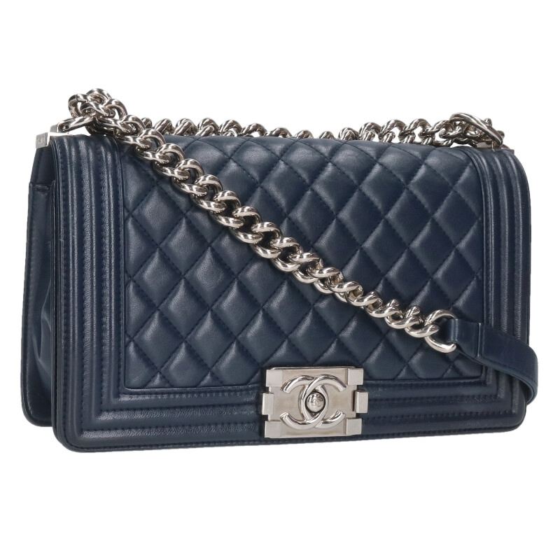 CHANEL Boy Chanel 25 Lambskin Chain Bag Size ONE SIZE