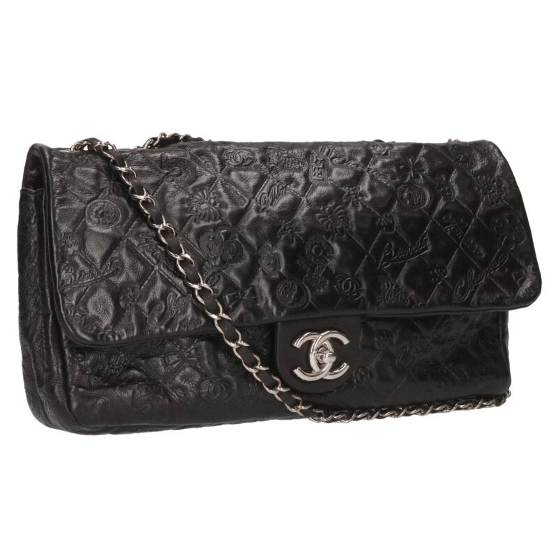 CHANEL Matelasse Icon Leather Chain Shoulder Size ONE SIZE