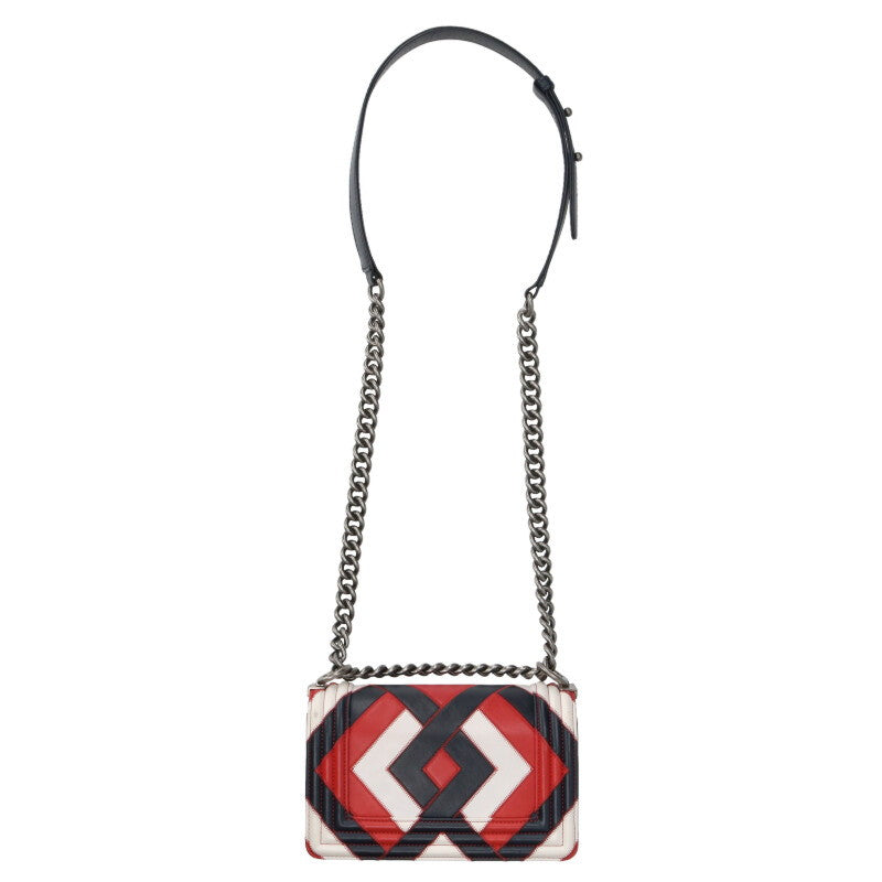 CHANEL Boy Chanel 20 Argyle Patchwork Chain Size ONE SIZE