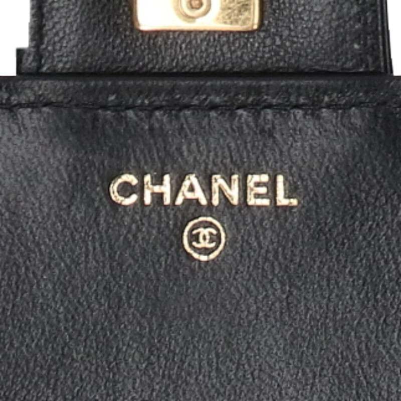 CHANEL Chain Wallet Shoulder Bag Black/Gold Size ONE SIZE