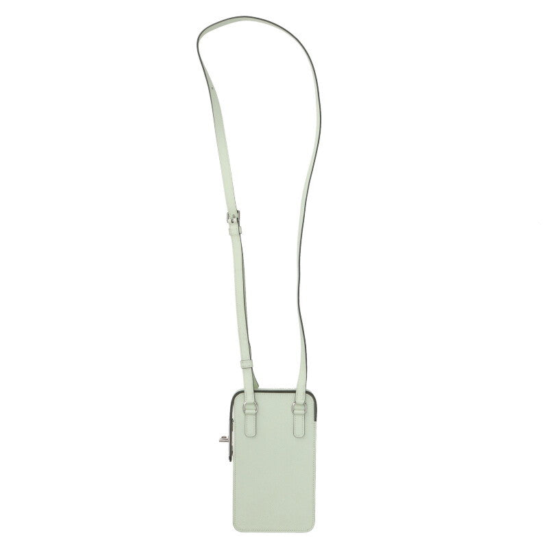 HERMES Acabox Silver HW Mobile Case Shoulder Size ONE SIZE
