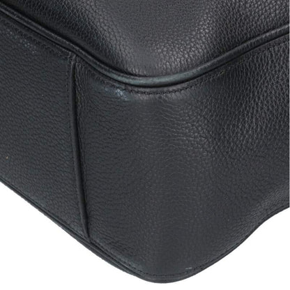 DIOR Saddle Leather 2WAY Shoulder Bag Black Size ONE SIZE
