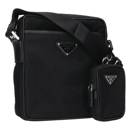 PRADA Re-Nylon Leather Pouch Shoulder Bag Size ONE SIZE