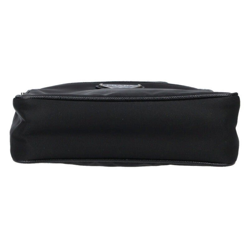PRADA Re-Nylon Leather Pouch Shoulder Bag Size ONE SIZE