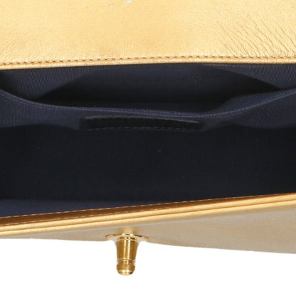 CHANEL Boy Chanel 25 Lambskin Chain Shoulder Size ONE Gold