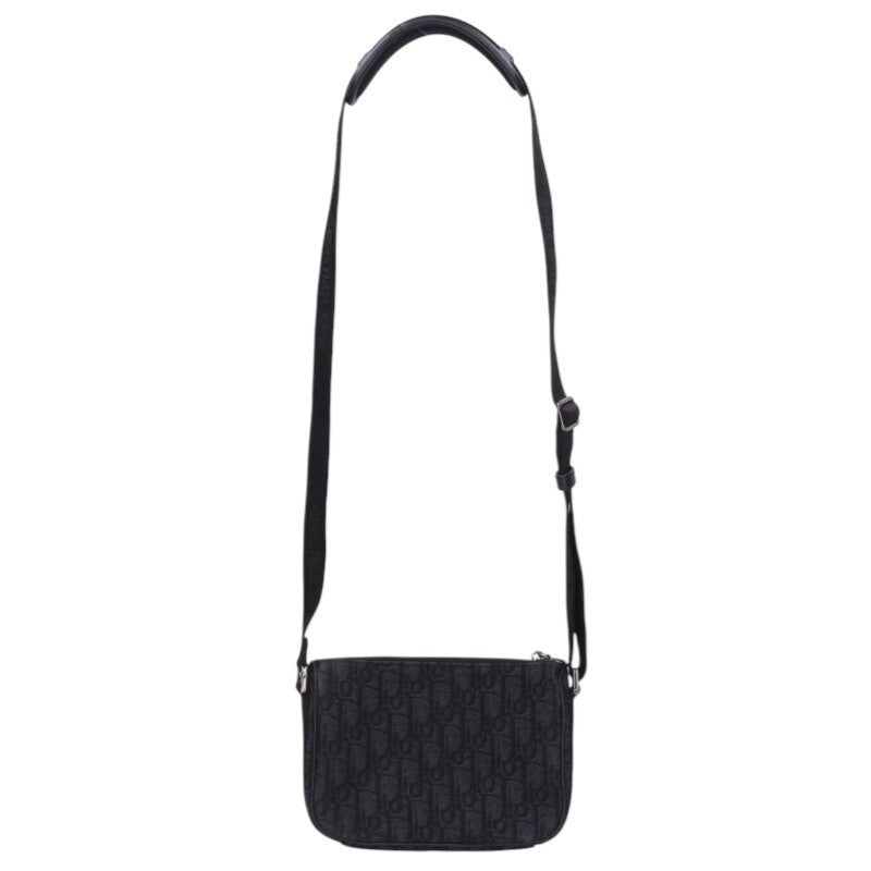 DIOR Oblique Canvas Shoulder Bag Black Size ONE SIZE
