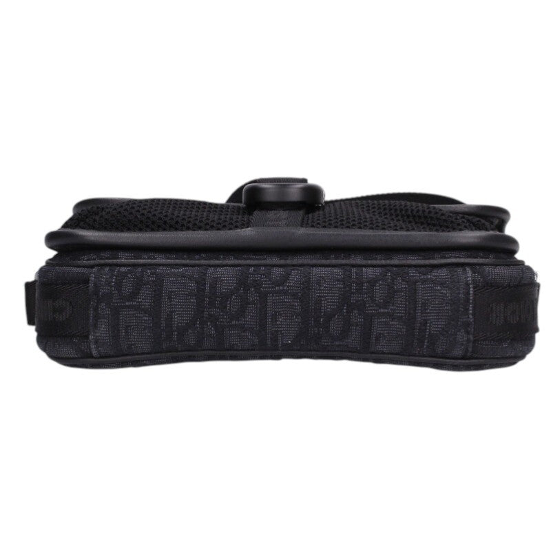 DIOR Oblique Canvas Shoulder Bag Black Size ONE SIZE