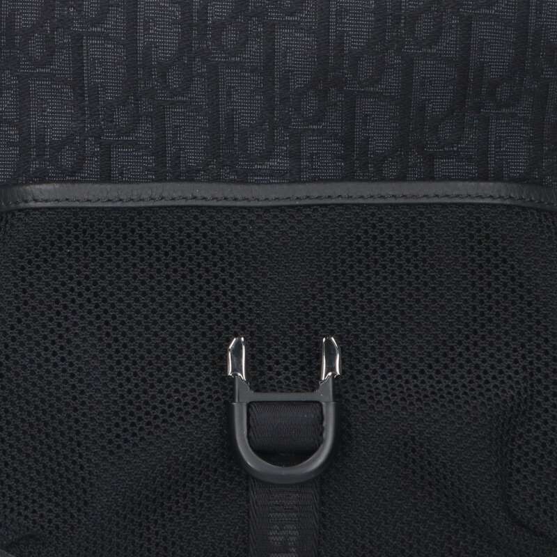 DIOR Oblique Canvas Shoulder Bag Black Size ONE SIZE