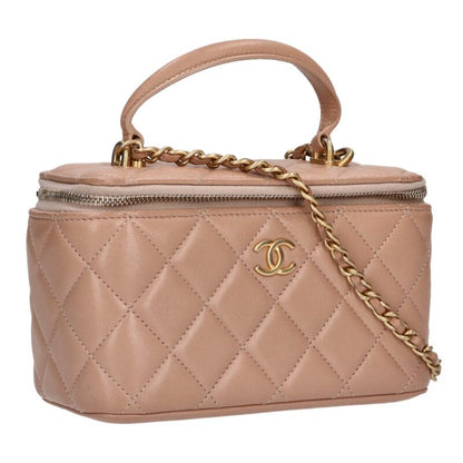 CHANEL AP2199 Quilted Top Handle Vanity Bag Size ONE SIZE