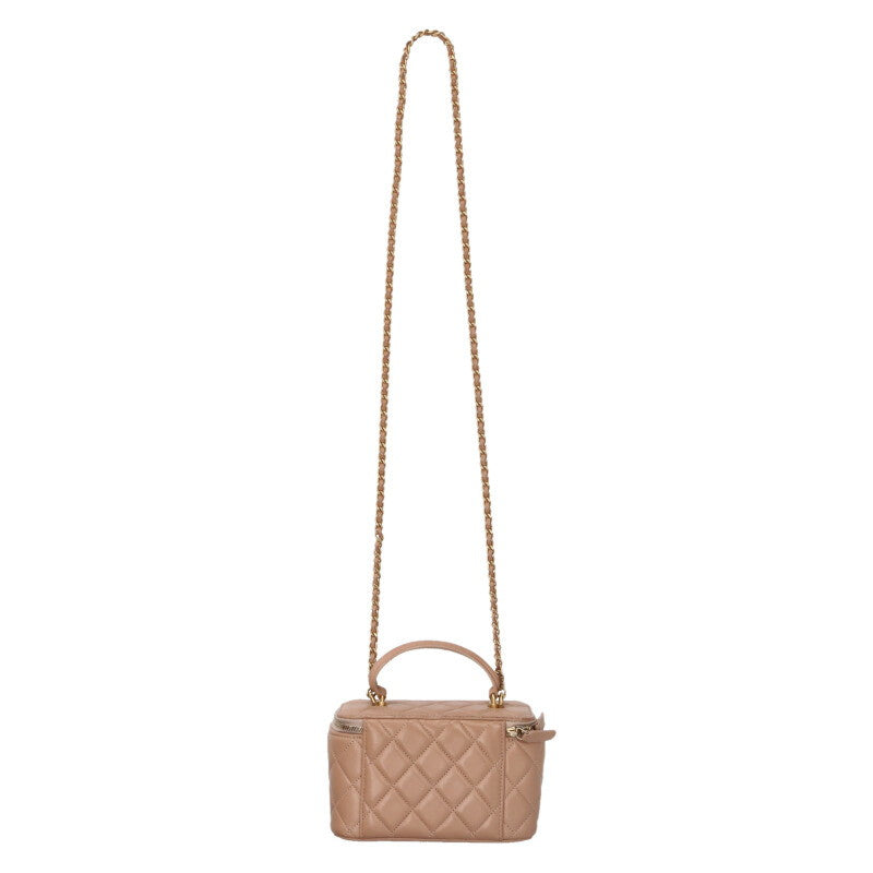 CHANEL AP2199 Quilted Top Handle Vanity Bag Size ONE SIZE