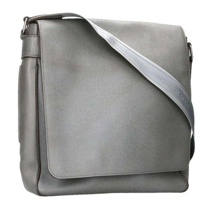 Louis Vuitton Miro Taiga Leather Shoulder Bag Gray