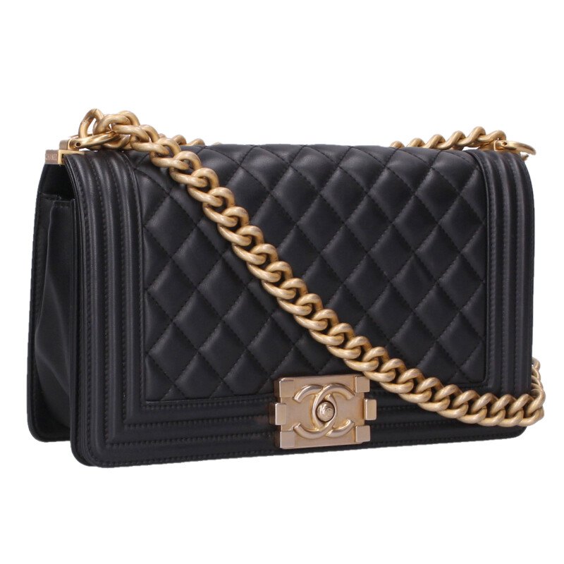 CHANEL Boy Chanel 25 Lambskin Chain Bag Multi Size ONE SIZE