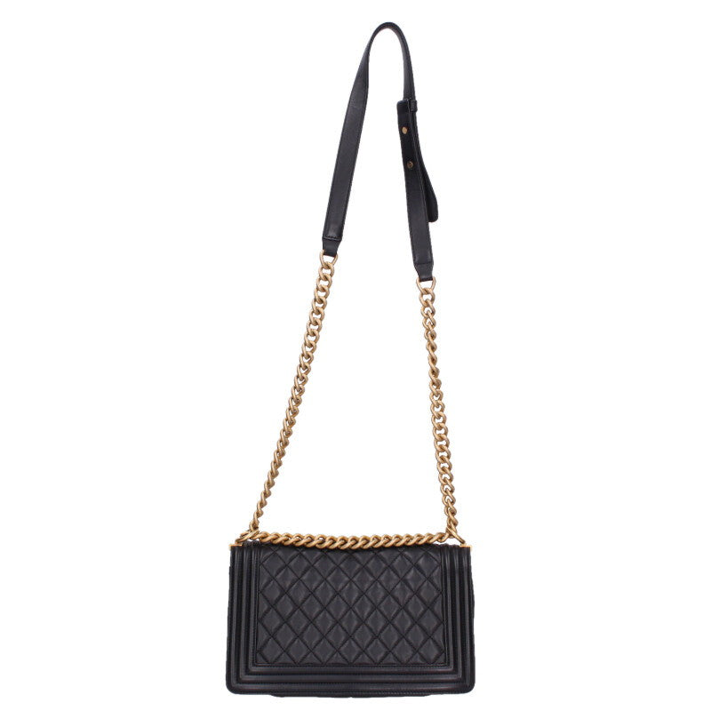 CHANEL Boy Chanel 25 Lambskin Chain Bag Multi Size ONE SIZE