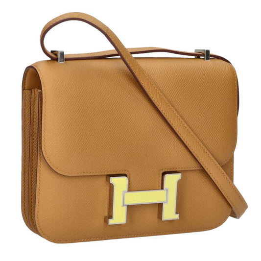 HERMES Constance Mini Epsom Shoulder Bag Brown Size ONE SIZE