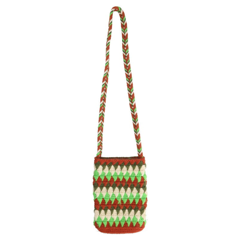 Marni MARNI MARKET Chessboard Knit Multi-Color Shoulder Bag